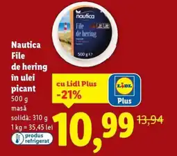 Lidl Nautica File de hering în ulei picant Ofertă