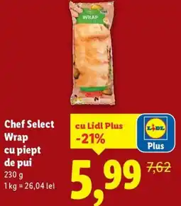 Lidl Chef Select Wrap cu piept de pui Ofertă