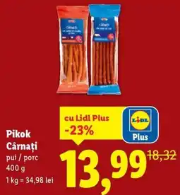 Lidl Pikok Cârnaţi pui/porc Ofertă