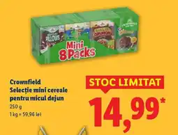 Lidl CROWNFIELD Selecție mini cereale pentru micul dejun Ofertă