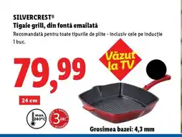 Lidl SILVERCREST® Tigaie grill, din fontǎ emailată Ofertă