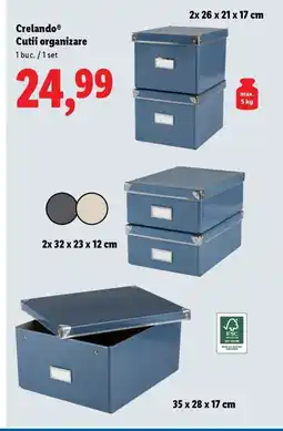 Lidl CrelandoⓇ Cutii organizare Ofertă