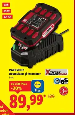 Lidl PARKSIDE® Acumulator și încărcător Ofertă