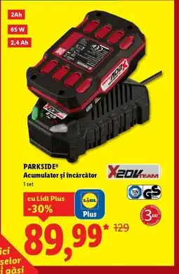 Lidl PARKSIDE® Acumulator și încărcător Ofertă