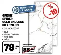 Ambient Gresie spider gold endless Ofertă