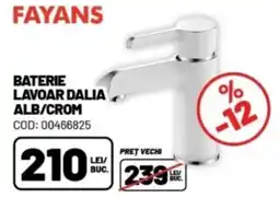 Ambient Baterie lavoar dalia alb/crom Ofertă