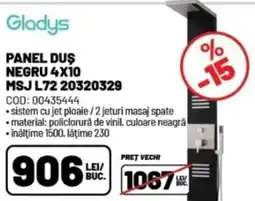 Ambient Panel duş negru 4x10 Ofertă