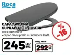 Ambient Capac wc ona supralit scl black Ofertă
