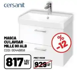 Ambient Masca cu lavoar mille 80 alb Ofertă