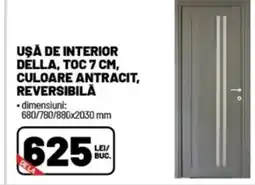 Ambient Uşa de interior della, toc, culoare antracit, reversibilă Ofertă