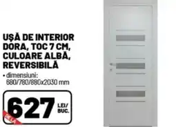 Ambient Uşa de interior dóra, toc, culoare alba, reversibilă Ofertă
