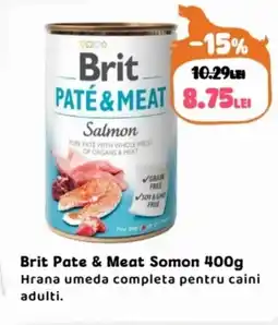Animax Brit Pate & Meat Somon Ofertă