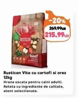 Animax Rustican Vita cu cartofi si orez Ofertă
