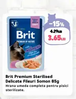 Animax Brit Premium Sterilised Delicate Fileuri Somon Ofertă