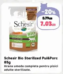 Animax Schesir Bio Sterilized Pui&Porc Ofertă