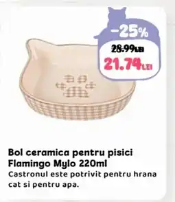 Animax Bol ceramica pentru pisici Flamingo Mylo Ofertă