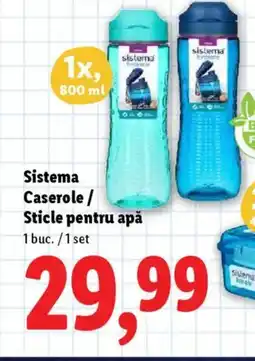 Lidl Sistema Caserole / Sticle pentru apă 1 buc./1 set Ofertă