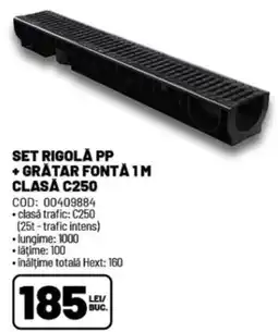 Ambient Set rigola pp + gråtar fontă 1m clasă c250 Ofertă