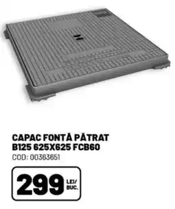 Ambient Capac fontă pătrat b125 625x625 fcb60 Ofertă