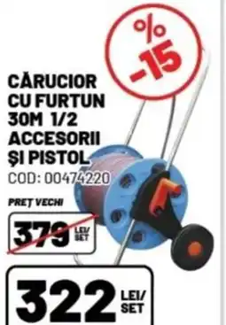 Ambient Cărucior cu furtun 30m 1/2 accesorii şi pistol Ofertă