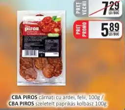 CBA CBA PIROS cârnaţi cu ardei, felii Ofertă
