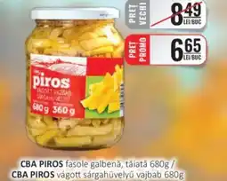CBA CBA PIROS fasole galbenă, tăiată Ofertă