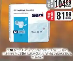 CBA SENI Active Classic scutece pentru adulţi 30buc, mărimea M Ofertă
