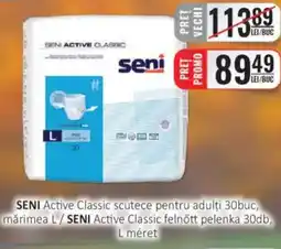 CBA SENI Active Classic scutece pentru adulţi 30buc, mărimea L Ofertă