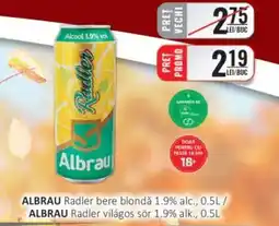 CBA ALBRAU Radler bere blondă 1.9% alc. Ofertă