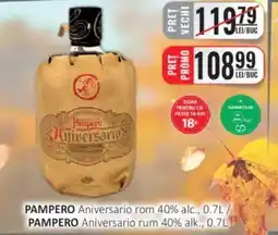 CBA PAMPERO Aniversario rom 40% alc. Ofertă