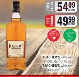 CBA TEACHER'S whiskey 40% alc. Ofertă