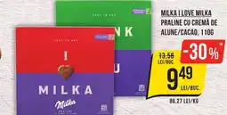 Mega Image Milka i love milka praline cu cremă de alune/cacao Ofertă