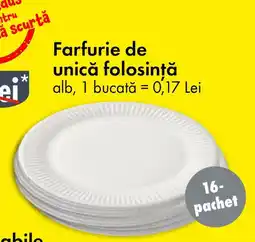 TEDI Farfurie de unică folosință Ofertă