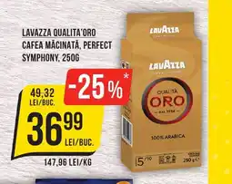 Mega Image LAVAZZA Qualita'oro cafea măcinată, perfect symphony Ofertă