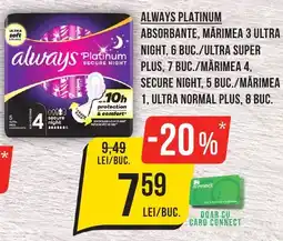 Mega Image Always platinum absorbante Ofertă