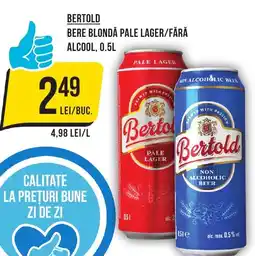 Mega Image BERTOLD Bere blondă pale lager/fără alcool Ofertă