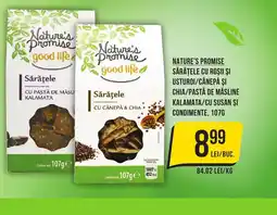 Mega Image Nature's Promise Sărăţele cu roşii și usturoi/cânepă şi chia Ofertă