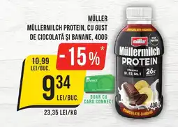 Mega Image MÜLLER Müllermilch protein, cu gust de ciocolată şi banane Ofertă