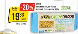 Mega Image CRICH Crackers eco, cu ulei de măsline, extra virgin Ofertă