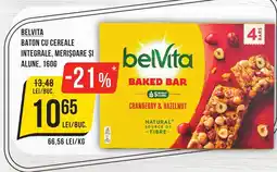 Mega Image BELVITA Baton cu cereale integrale, merișoare și alune Ofertă