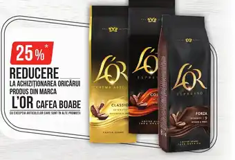 Mega Image L'OR Cafea boabe Ofertă