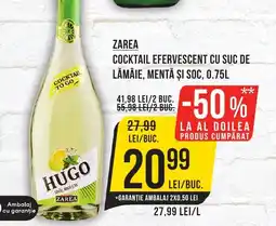 Mega Image ZAREA Cocktail efervescent cu suc de lămâie, mentă şi soc Ofertă