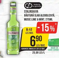 Mega Image STALINSKAYA Băutură slab alcoolizată, music lime & mint Ofertă