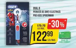 Mega Image ORAL-B Periuță de dinți electrică pro kids spiderman Ofertă