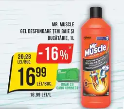 Mega Image MR. MUSCLE Gel desfundare țevi baie și bucătărie Ofertă