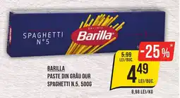 Mega Image BARILLA Paste din grau dur spaghetti n.5 Ofertă