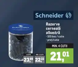 Metro Schneider Rezerve cerneală albastră Ofertă
