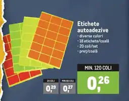 Metro Etichete autoadezive Ofertă