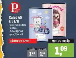 Metro Caiet A5 tip I/II Ofertă