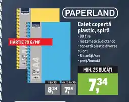 Metro Caiet copertă plastic, spiră Ofertă